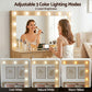 Dressing Table Vanity Desk Set Stool LED Bulbs - Wood