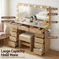 Dressing Table Vanity Desk Set Stool LED Bulbs - Wood