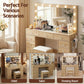 Dressing Table Vanity Desk Set Stool LED Bulbs - Wood