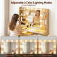 Dressing Table Vanity Desk Set 10 LED Bulbs RGB Light - Wood