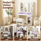 Dressing Table Vanity Desk Set 10 LED Bulbs RGB Light - White