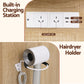 Dressing Table Vanity Desk Set LED Bulbs RGB Light - Wood