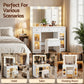 Dressing Table Vanity Desk Set LED Bulbs RGB Light - White