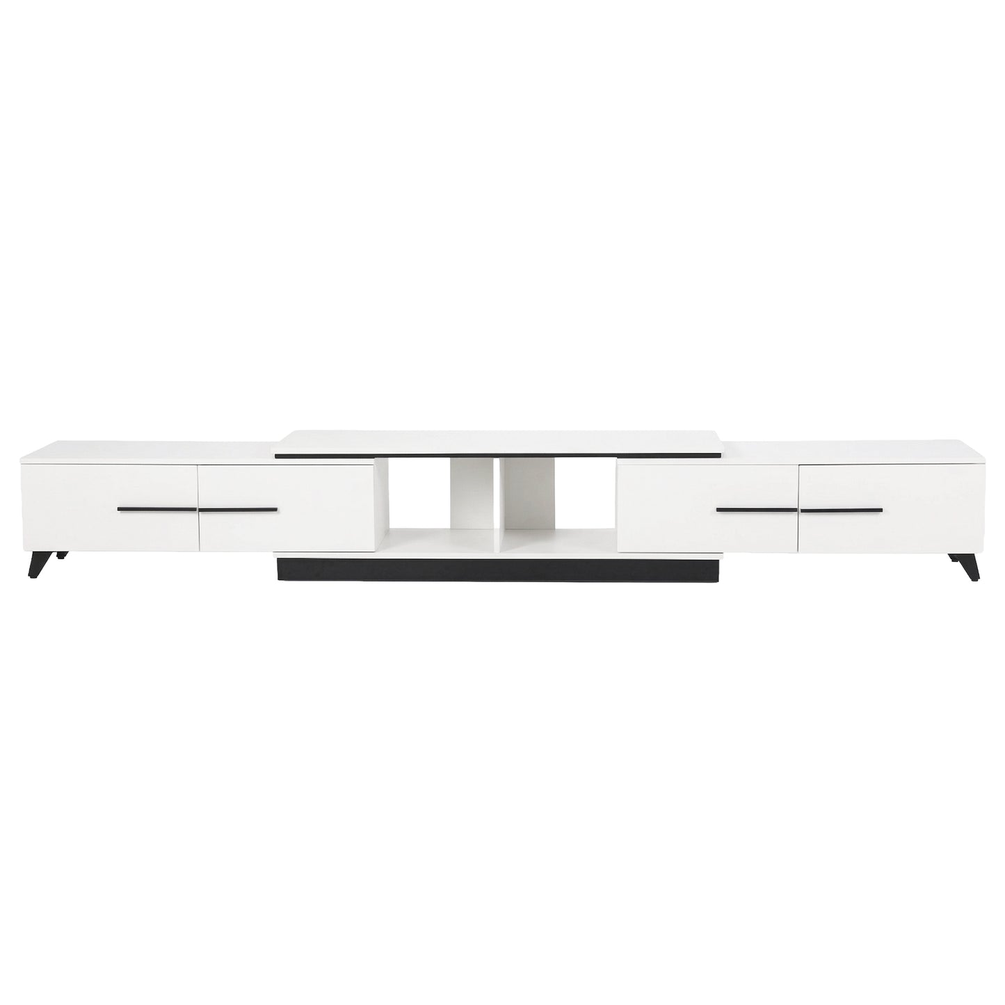 Briseis Extendable TV Cabinet Entertainment Unit Stand - White