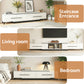 Briseis Extendable TV Cabinet Entertainment Unit Stand - White