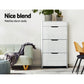 Artiss 2x Shoe Cabinet Organiser 3 Flip Drawer High Gloss White