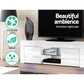 Viola 130cm High Gloss TV Stand Entertainment Unit Storage Cabinet Tempered Glass Shelf - White