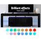 Erica 160cm TV Cabinet Entertainment Unit Stand RGB LED Gloss Furniture - Black