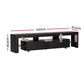 Erica 200cm TV Cabinet Entertainment Unit Stand RGB LED Gloss Furniture - Black