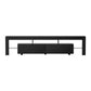 Erica 200cm TV Cabinet Entertainment Unit Stand RGB LED Gloss Furniture - Black