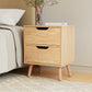 Reno Bedside Tables Nightstand with 2 Drawers - Pine