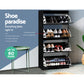 Artiss Shoe Rack Cabinet 60 Pairs 4 Doors - Black