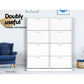 Artiss Shoe Rack Cabinet 60 Pairs 4 Doors - White