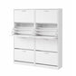 Artiss 2x Shoe Cabinet Storage Organiser 4 Flip Drawer White