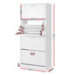 Artiss 2x Shoe Cabinet Storage Organiser 4 Flip Drawer White