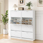 Artiss 2x Shoe Cabinet Storage Organiser 4 Flip Drawer White