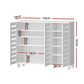 Artiss Shoe Rack Cabinet 30 Pairs Adjustable Shelf White