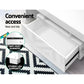 Espen 130cm TV Cabinet Entertainment Unit Stand RGB LED Gloss Furniture - White