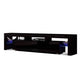 Denby 189cm RGB LED TV Stand Cabinet Entertainment Unit Gloss Furniture Drawers Tempered Glass Shelf - Black