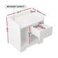 Lyra Bedside Tables Drawer Nightstand Side End Table Storage Open Shelf - White