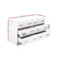 Norwich Single Bedroom Suite 5 Piece 1x Single Mattress, 1x Single Wooden Bed Frame, 2x White Bedside Tables and 1x White Tallboy