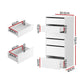 Artiss 6 Chest of Drawers Dresser Tallboy - White