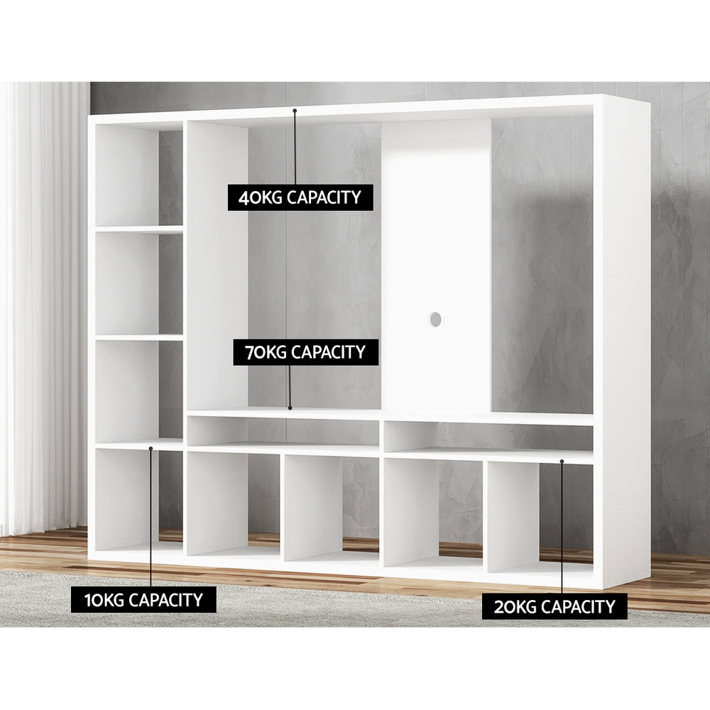 Bertram 183cm Entertainment Center Unit TV Stand TV Cabinet Open Shelves - White