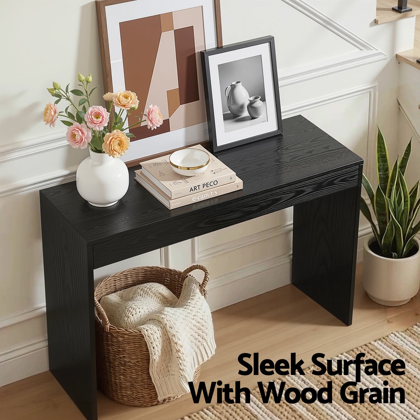 Console Table Hallway Sofa Entryway Entrance 120CM - Black