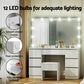 Dressing Table Vanity Desk Set Stool 12 Led Bulbs - White