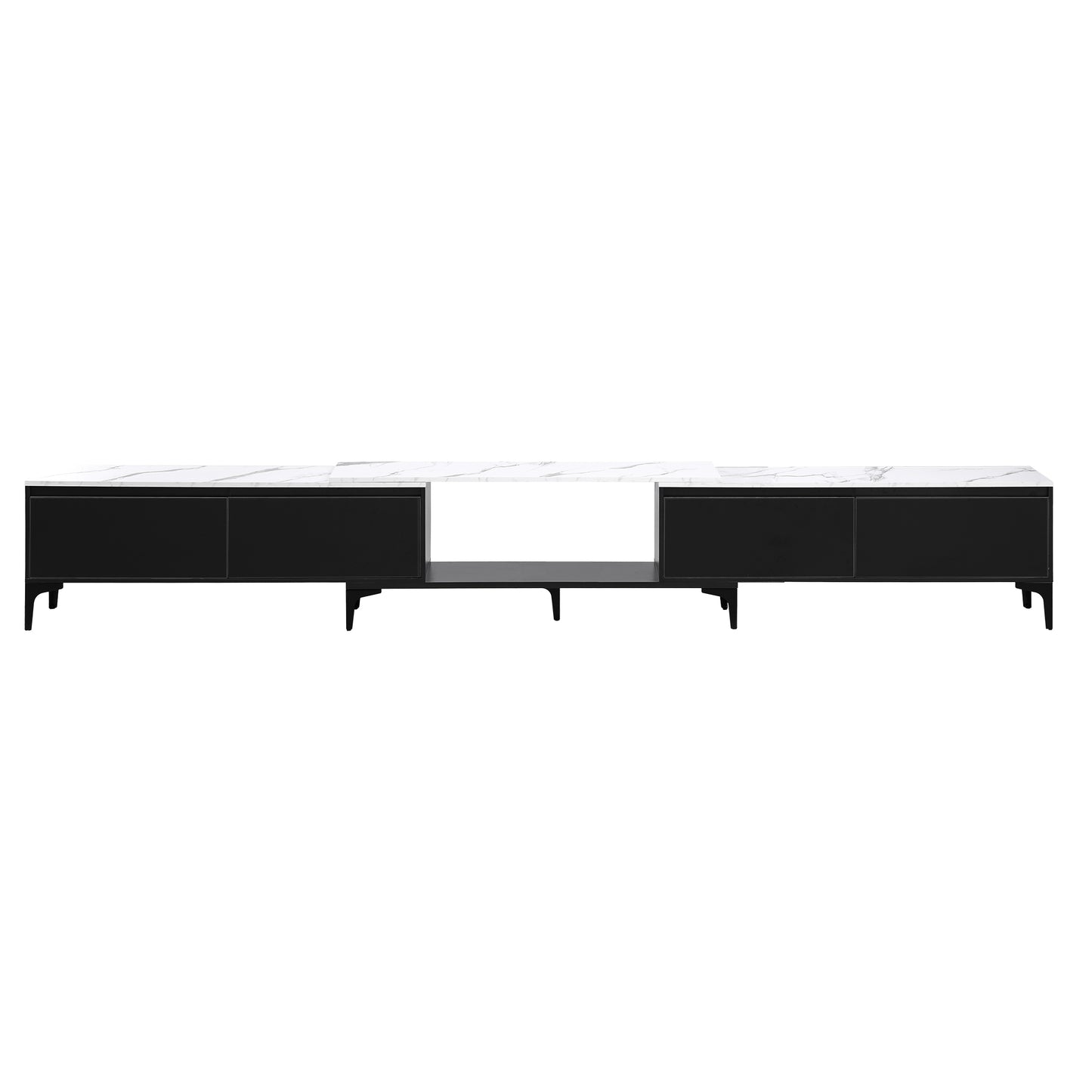 Yareli TV Cabinet Entertainment Unit Stand Extendable - Black