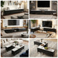 Yareli TV Cabinet Entertainment Unit Stand Extendable - Black