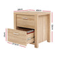 Harlech Queen Bedroom Suite 5 Piece 1x Queen Mattress, 1x Queen Fabric Bed Frame, 2x Wooden Bedside Tables and 1x Tallboy