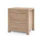 Gaspe Wooden Bedside Tables Lamp Side Tables Nightstand Unit with 2 Drawers - Beige