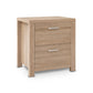 Gaspe Wooden Bedside Tables Lamp Side Tables Nightstand Unit with 2 Drawers - Beige