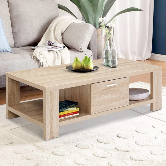 Ilias Coffee Table with 1 Drawer - Oak