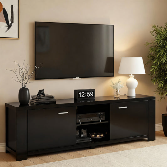 Zarela 160cm TV Cabinet Entertainment Unit - Black