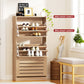 Artiss Shoe Cabinet Storage Drawer 45 Pairs Pine