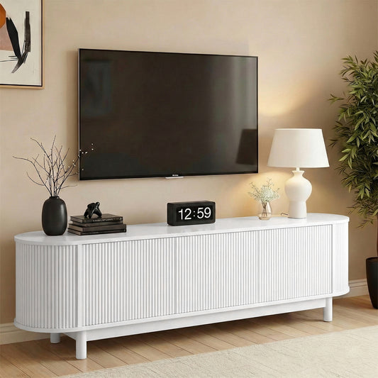 Yvaine 160cm TV Unit Entertainment Unit Storage Cabinet - White