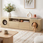 Monique 185CM TV Unit with Cat House Storage Cabinet - Pine