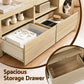 Monique 185CM TV Unit with Cat House Storage Cabinet - Pine