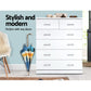 Artiss 6 Chest of Drawers - White