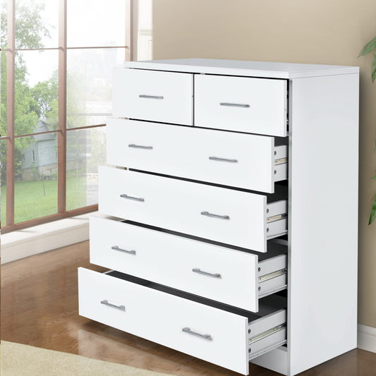 Artiss 6 Chest of Drawers - White