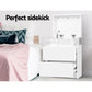 Set of 2 Laval Bedside Tables Lift-up Storage with 2 Drawers - White