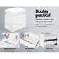Set of 2 Laval Bedside Tables Lift-up Storage with 2 Drawers - White