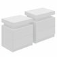 Set of 2 Laval Bedside Tables Lift-up Storage with 2 Drawers - White