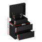 Levis LED High Gloss Bedside Tables Side Table RGB LED High Gloss Nightstand - Black
