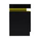 Levis LED High Gloss Bedside Tables Side Table RGB LED High Gloss Nightstand - Black