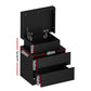 Set of 2 Levis Bedside Tables LED Lift-up Storage with 2 Drawers - Black
