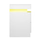Levis LED High Gloss Bedside Tables Side Table RGB LED High Gloss Nightstand - White
