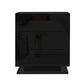 Set of 2 Lachine Bedside Tables LED with 3 Drawers - Black